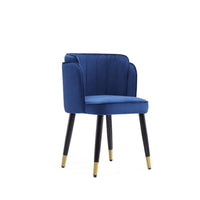 Manhattan Comfort Zephyr 21.65" Modern Velvet Upholstered Dining Chair - Royal Blue-Modern Dining Chair Perfect for Dining and Living Room Use