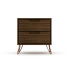 Manhattan Comfort Rockefeller Mid-Century Modern 3-Piece Bedroom Dresser Set - Brown-Perfect for Storage or Display Items. Anti Tip Kit Included.