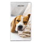 Blueline Monthly Pocket Planner - 6 1/2" H x 3 1/2" W - Animals - Bilingual-Transparent vinyl jacket