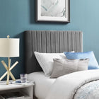Modway Keira Performance Velvet Twin Headboard - Grey-Performance Velvet Polyester Upholstery