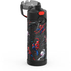 Thermos FUNtainer Bottle with Spout - 470mL - Spiderman-Durable snap-on lid cover