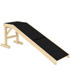 PawHut 59" L Pet Ramp with Non-slip Carpet - Natural-Designed for older, small or mobility-impaired animals to offer them a gentle slope to climb