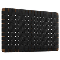 Modway Sparta Weave Wall-Mount Vegan Leather Twin Headboard - Walnut Black-Twin Size Headboard Only