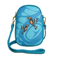 Oscardo Hummingbird by Francis Dick Phone Bag-Authentic Indigenous Art Designs - Showcases Indigenous art design by First Nations, Inuit, and Métis artists from across Canada, celebrating culture, creativity, and storytelling