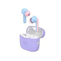 myFirst True Wireless Carebuds - Earbuds For Children - Cotton Candy-Built-in volume limiter caps maximum volume at 85 decibels, complying with hearing expert recommendations for safe listening, ideal for kids aged 4-15 and suitable for small ear canals