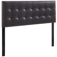 Modway Lily Upholstered Vinyl Queen Headboard - Brown-Elegantly tufted headboard