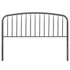Modway Nova Metal King Headboard - Grey-Seven Mounting Positions