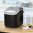 HOMCOM Countertop Portable Ice Maker Machine - Black-Ice basket and scoop included