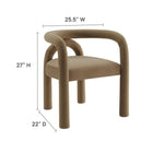 Modway Astrid Performance Velvet Dining Chair - Camel-Performance Velvet Upholstery