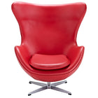 Modway Glove Leather Lounge Chair - Red-360 Degree Swivel