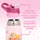 Danawares Disney Princess Double Wall Stainless Steel with Silicone Spout - 430 ml-The soft silicone spout is easy to drink from and gentle on kids' mouths