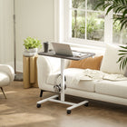 HOMCOM 28" Height Adjustable Standing Desk - Grey Wood Grain-Versatile: use as a laptop table, or how about as an overbed table or sofa desk