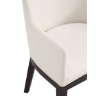 Manhattan Comfort Gansevoort 22.5" Modern Faux Leather Upholstered Dining Armchair - Cream-10
