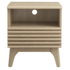 Modway Render Nightstand - Oak-Tapered Wood Legs
