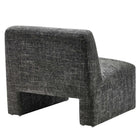 Modway Amita Chenille Upholstered Accent Chair - Carbon Black-Non-Marking Foot Glides
