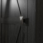 HOMCOM 48" H Kitchen Pantry Cabinet with Barn Door - Black-Anti-tipping design enhances safety 