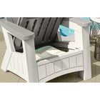 Suncast Adirondack Chair with Storage - Dove Grey/Ice Cube-Comfortable and ergonomically friendly.
