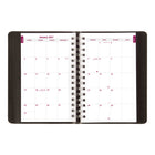 Brownline 2027 Twin Wire Daily Planner - 8" x 5" - Black-Monthly planner before each month