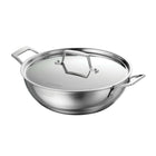 Tramontina Utsava Tri-Ply Clad Stainless Steel Covered Kadai-7