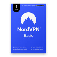 NordVPN Basic Service - 10 Devices - 1 Year Subscription [Digital Download]-Advanced VPN for a free, open internet