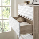 Modway Vespera 5-Drawer Chest - Oak White-Tapered Legs