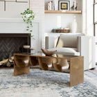 Zuo Reed Coffee Table - Brass/Black-Maximum Weight Capacity: 10