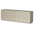 Hudson&Canal Marion Rectangular Fluted TV Stand for TV's Up to 75" - Alder White-Top weight capacity is 75 lbs. Middle shelf can support 25 lbs, while lower shelf hold 35 lbs