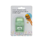 Merangue 2-in-1 Sharpener + Eraser Combo - Assorted Colours-Sharpener and eraser combo in one unit