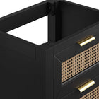 Modway Dixie 24" Solid Wood Bathroom Vanity Cabinet - Black-8