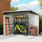 Outsunny 8.5' x 6' Outdoor Storage Shed - Dark Grey-Wide door offers easy access and includes a secure latch and lock
