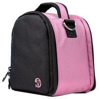 Vangoddy Padded Camera Shoulder Bag - Light Pink-Padded construction helps protect a compatible digital camera during storage and travel