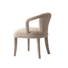 Manhattan Comfort Palmer 22.8" Mid-Century Modern Tweed Upholstered Dining Armchair - Gold Dust-Delivered to you Fully Assembled! No Assembly Required