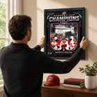 Frameworth Carolina Hurricanes 2026 Stanley Cup Champions Nikolaj Ehlers PhotoGlass Facsimile Signature Edition - 18" W x 22" H-Product-type accurate build: PhotoGlass construction fuses the image to the glass itself and the glass surface wipes clean with a soft dry cloth
