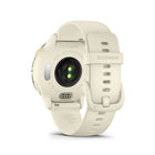 Garmin vivoactive 6 Smartwatch - Lunar Gold with Bone Band-BRIGHT DISPLAY AND LONG BATTERY LIFE - This smartwatch has a bright AMOLED display and up to 11 days of battery life.