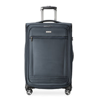 Ricardo Beverly Hills Avalon Softside 24" Medium Upright Check-In Spinner - Storm Blue-100% rPET exterior fabric and interior lining — Made from recycled plastic bottles to help reduce environmental waste.