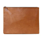 Ashlin Branson Underarm Pouch with Zipper for 13" MacBook Pro - British Tan-Extra Large Sized Pouch - Store Anything