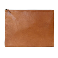 Ashlin Branson Underarm Pouch with Zipper for 13" MacBook Pro - British Tan-Extra Large Sized Pouch - Store Anything