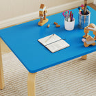 Qaba Kids Table & 2 Chair Set, Toddler Table & Chairs, Children Multi-Activity Furniture Set for Playing - Blue-Multiple colour options let you create a personalized space for your child
