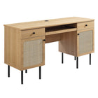 Modway Chaucer 55.5" Office Desk - Oak-Modern Office Desk