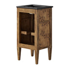 Modway Elysian 18" Wood Bathroom Vanity - Black/Brown-Burl Wood Veneer