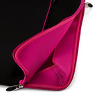 Vangoddy Neoprene 15" Laptop Protective Sleeve Case with Extra Pocket - Black/Pink-Padded Interior. Offers cushioning to shield your device from bumps and scratches.