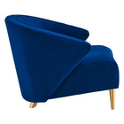 Modway Odyssey Performance Velvet Armchair - Navy-Dense Foam Padding