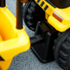 Qaba Caterpillar Licensed Kids Ride on Tractor with Shovel, Trailer - Yellow-Suitable for asphalt, brick, or cement surfaces 