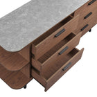 Modway Langston 63" Open Display Storage Sideboard - Walnut Grey-9