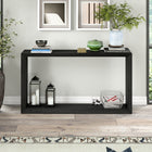 Hudson&Canal Osmond 55"W Console Table - Black Grain-Features easy assembly