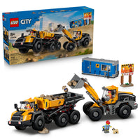 LEGO City Big Vehicles Dump Truck & Front End Loader-LEGO City Dump Truck & Front End Loader set with 2 detailed construction trucks