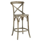 Modway Gear Counter Stool - Grey-Modern Farmhouse Counter Stool