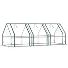 Outsunny 9' x 3' x 3' Portable Mini Greenhouse with Zippered Roll-up Doors- Greenhouse with good quality steel tube and plastic cover
 