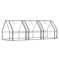 Outsunny 9' x 3' x 3' Portable Mini Greenhouse with Zippered Roll-up Doors- Greenhouse with good quality steel tube and plastic cover
 
