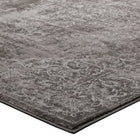 Modway Gamela Rustic Vintage Ornate Floral Medallion Area Rug - 5 ft W x 8 ft L - Antique Light/Dark Brown-Stain Resistant / Easy To Clean